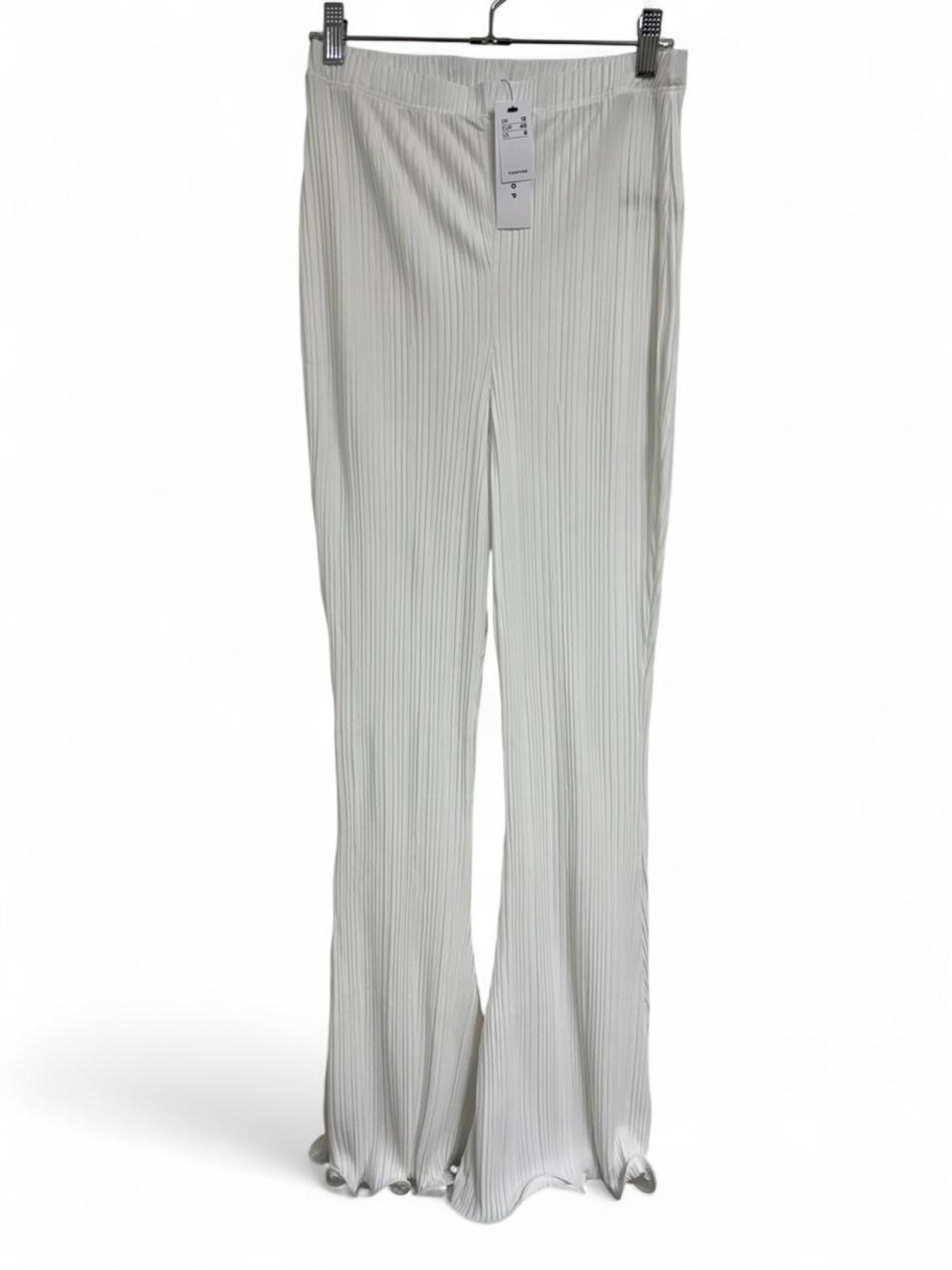 Topshop lettuce hem plisse flared trouser New